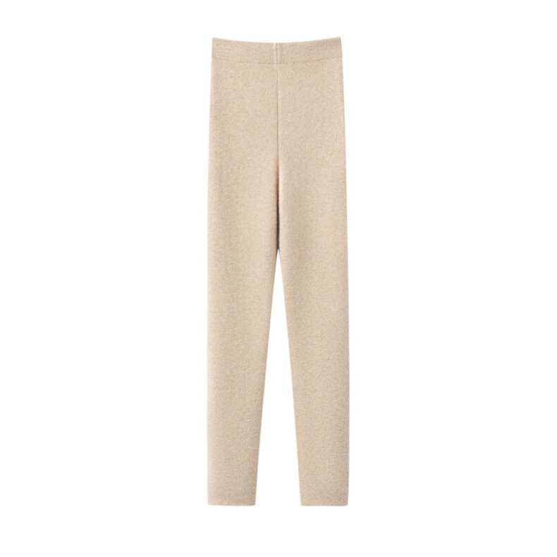 2025年秋季细坑条打底裤时尚百搭通勤简约，女装打底裤，泰盈纯羊绒