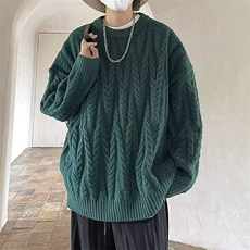 麻花毛衣男圆领韩版潮流针织衫新款秋冬MY05-P50，男装针织衫/毛衣，星座208-5