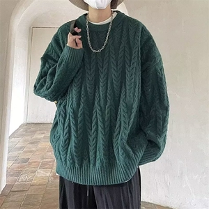 麻花毛衣男圆领韩版潮流针织衫新款秋冬MY05-P50图片