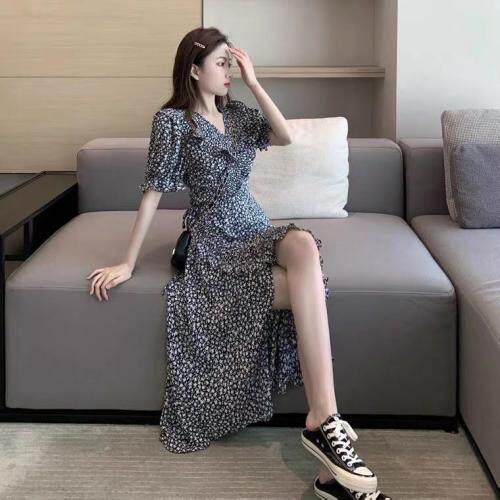 夏季新款碎花连衣裙，女装连衣裙，依林彩格