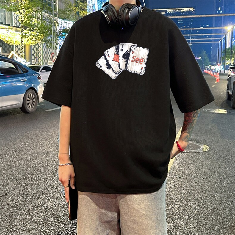 量大优供视频华夫格短袖T恤半袖男HDX542-特P18,男装T恤,电商B371