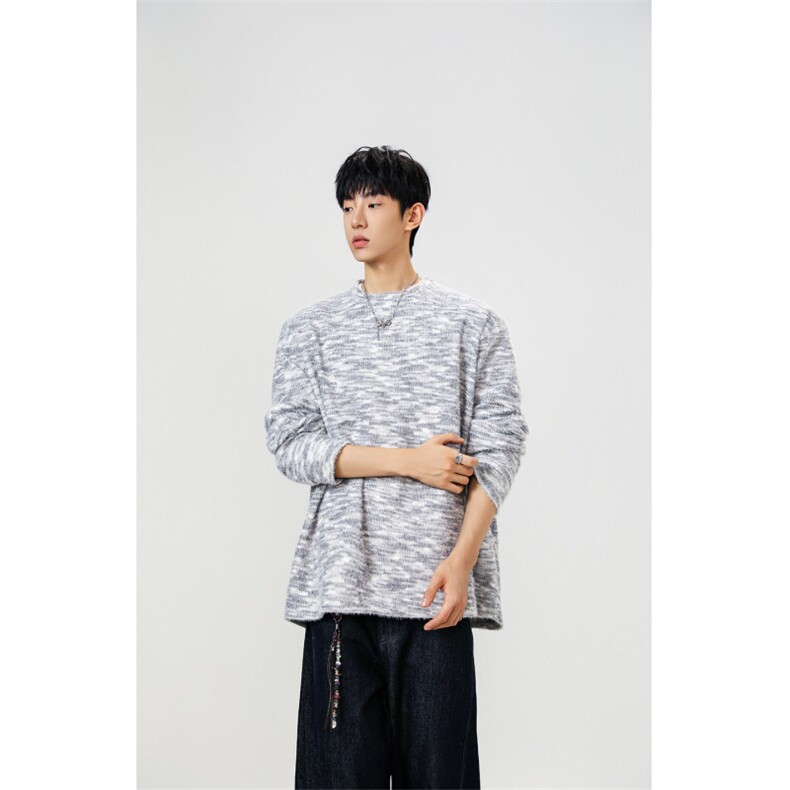 WY10156-特批40控78新款圆领简约套头宽松大码卫衣糯米衣服男,男装卫衣,电商A059