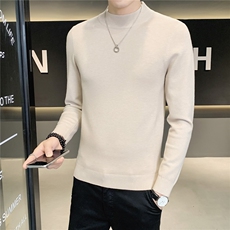12色纯色毛衣打底衫男秋冬内搭半高领修身针织衫M602特p35，男装针织衫/毛衣，电商D303