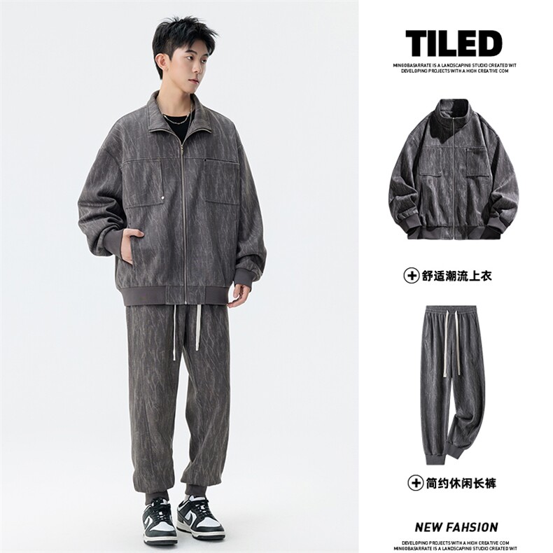 38555-P115大码控218秋季美式大码休闲套装,男装休闲套装,星座209