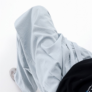 8XL-M 白色不透肌理感透气垂感休闲裤男夏季阔腿裤长裤K9137P60图片