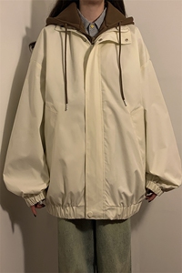 大口袋假两件连帽夹克大码新款夹克外套XZ102B-1-JK2566P75图片