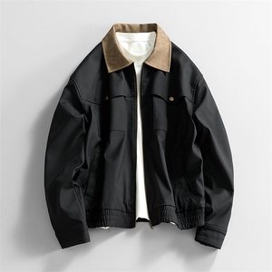 翻领夹克男春季简约宽松潮流百搭上衣服JK266-P73图片