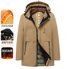 新款棉服外套男秋冬加绒加厚保暖中年棉衣上衣爸爸装958-P65，男装棉衣，星座1403A