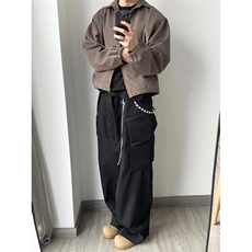 【有货】哈林顿外套男高级感痞帅美拉德翻领夹克XZ256CC-特P68，男装夹克，星座1007（原301D）