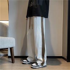 秋冬宽松休闲裤男新款潮牌加绒加厚卫裤潮流K0339-P35加绒P40，男装休闲裤，星座308B-2