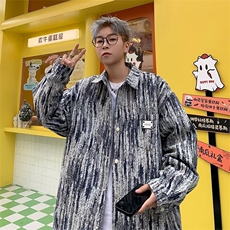 衬衫男韩版潮流高街帅气春季2024新款ins宽松痞子外套CY607-P46，男装衬衫，星座412-2