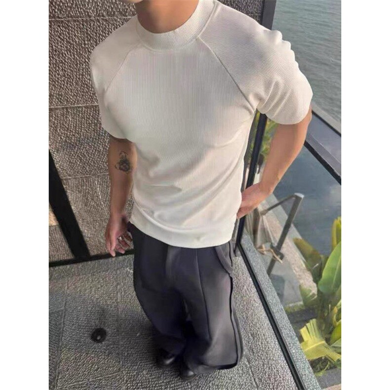 原版面料肌理感正肩短袖ZX0192-特批36,男装T恤,星座313A(原308A-2)