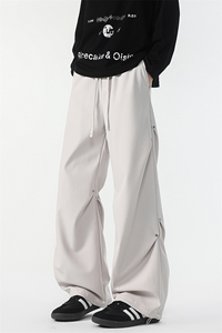 8XL-M 秋冬美式冲锋裤子男士潮牌阔腿裤加厚直筒宽松长裤K9178P58图片