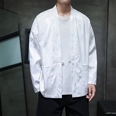 2025秋装新款加厚龙纹夹克开衫外套唐装汉服潮流2512-P50，男装夹克，电商A057B