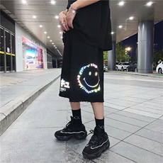 反光五分短裤网红休闲裤男超火cec潮流裤子宽松新款夏季DK86-P28，男装休闲裤，星座1008