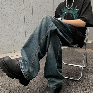 美式高街小众牛仔裤男 个性百搭休闲裤G9628/P5578图片
