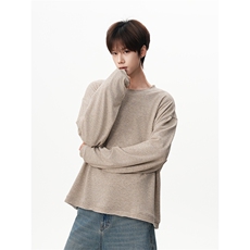 舒适穿搭都市文艺简约风打底衫经典休闲潮流长袖T恤HY898TP28控49，男装T恤，电商A102B