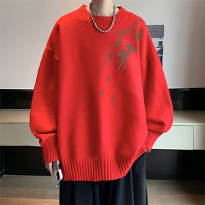 半高领毛衣男大码胖子针织衫毛线衣 M18382-P45 加绒款-P65图片