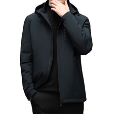 中年男白鸭绒脱卸帽羽绒服男装休闲外套中年爸爸装YYYR067-P205图片