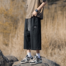 wassuphappy日系七分裤子男士夏季薄款潮牌工装休闲短裤宽松中裤，男装休闲裤，星座810(原QT5070)