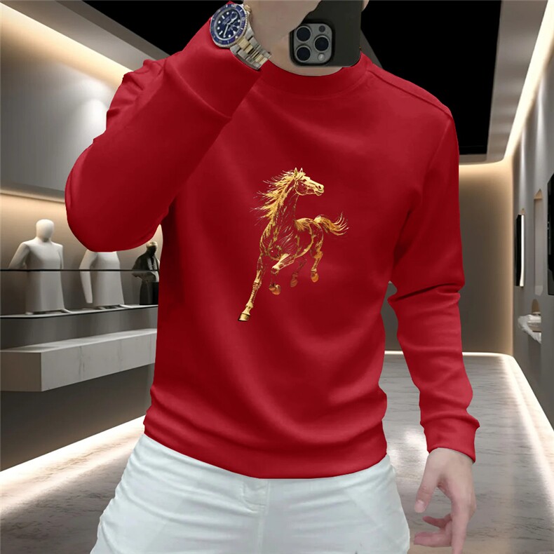 男士潮款加绒卫衣圆领时尚印花LH2029P32,男装卫衣,星座1112-1