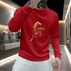 男士潮款加绒卫衣圆领时尚印花LH2029P32，男装卫衣，星座1112-1