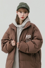 中性风冬季时尚百搭宽松字母印花棉服外套MY2081特批65控98，男装棉衣，A247A