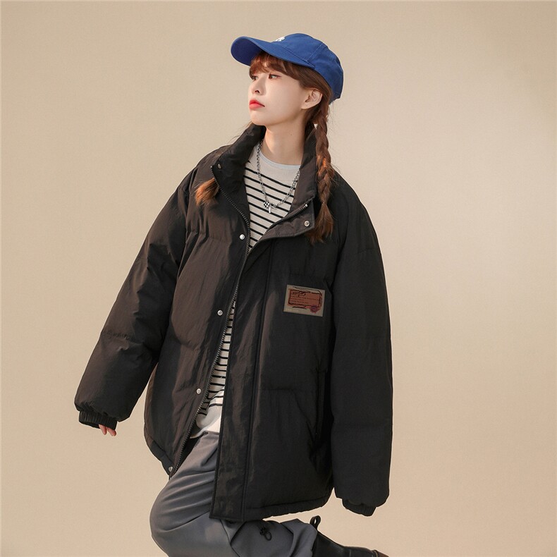 白鸭绒22冬季新品简约贴标印花立领羽绒服YR181P195控258,男装羽绒服,A247A