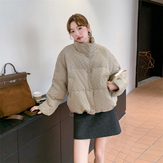 现货韩系立领波点短款羽绒服5813-P235-K328，女装羽绒服，2C159