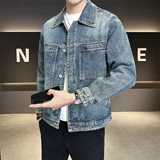 秋季新款牛仔夹克男休闲牛仔外套刺绣B321-2409，男装工装外套，电商B321-1