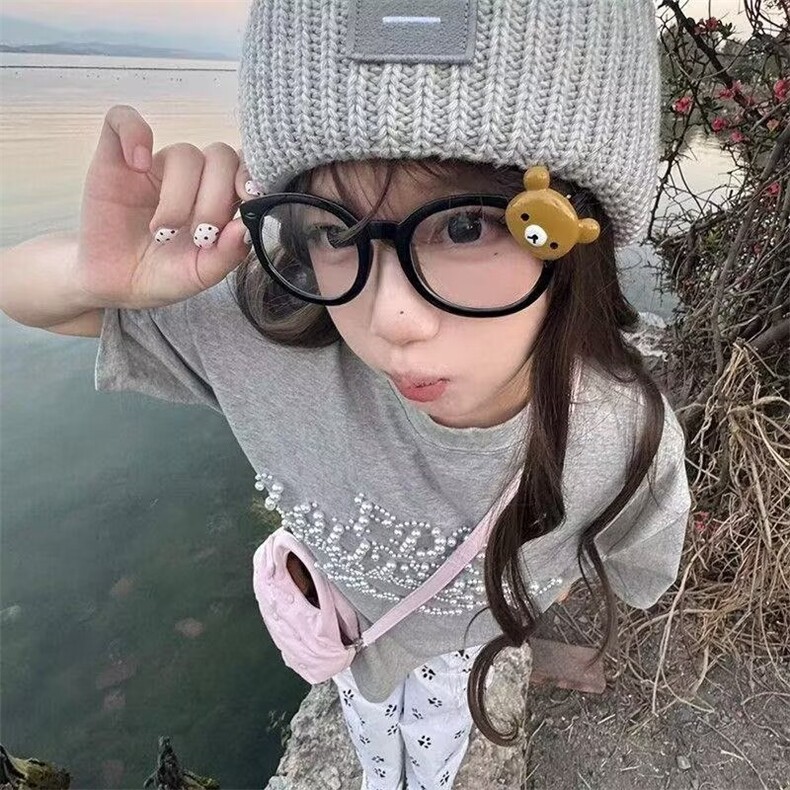 字母珍珠钉珠短袖t恤女夏季2025新款宽松纯棉情侣设计感上衣,男装T恤,星座506A