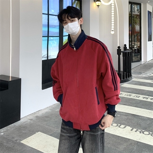 抖音得物高品质 美式高街重磅结构设计拼接织带立领卫衣外套 CM42图片