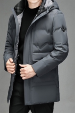 2023冬季90白鸭绒休闲中长款羽绒服男士连帽大衣男装SJ78236-P320，男装羽绒服，电商B212（原钱塘6029）