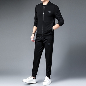 SA9686-3钱塘2020-2中青年男士百搭简约冬季厚款卫衣套装P240图片