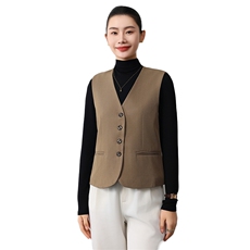 四季通用时尚简约休闲商务通勤高级感复古金扣马甲，女装马甲，明成直播供货