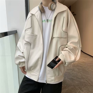 文艺夹克简约拉链潮流标准外穿男春秋青春流行潮长袖JA66-P58图片