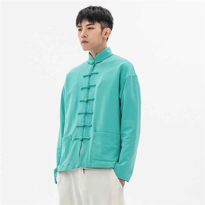 秋冬大码风加厚夹克外套立领盘扣情侣中性唐装汉服 JK20/P135图片