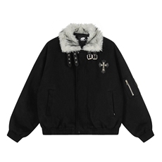 现货高质量座山雕毛领棉服男女冬季cleanfit工装外套MF389-P115，男装棉衣，星座412-3