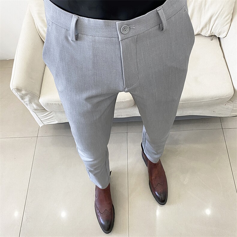 2025秋季新款春夏款休闲九分裤天丝羊毛3色可选长裤BK2529，男装休闲裤，电商B368