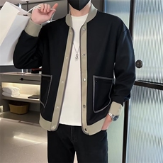 男士外套春秋装新款韩版修身立领时尚短款夹克男装上衣服JK005，男装夹克，星座1116A-2（原606A-1）