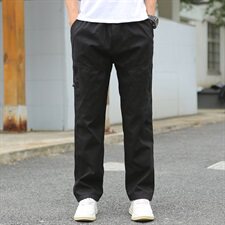 L-6XL春装男工装裤休闲长裤松紧宽松直筒多袋裤子加大码8012款，男装休闲裤，星座802