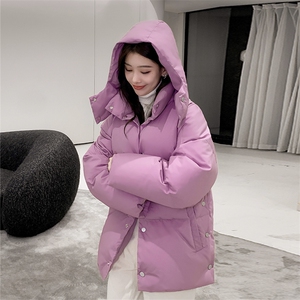 潮羽绒服女款冬季短款加厚面包服学生流行白鸭绒漂亮男女情侣外套图片