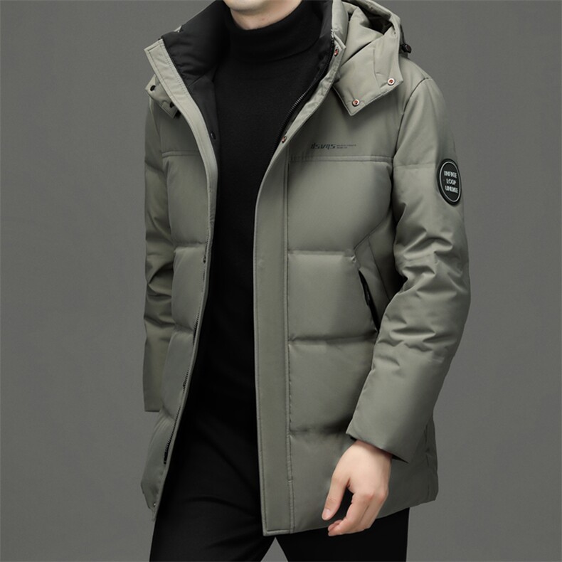 冬季2023新款男士可拆卸帽羽绒服中年加厚男装休闲鹅绒保暖外套,男装羽绒服,电商B212（原钱塘6029）