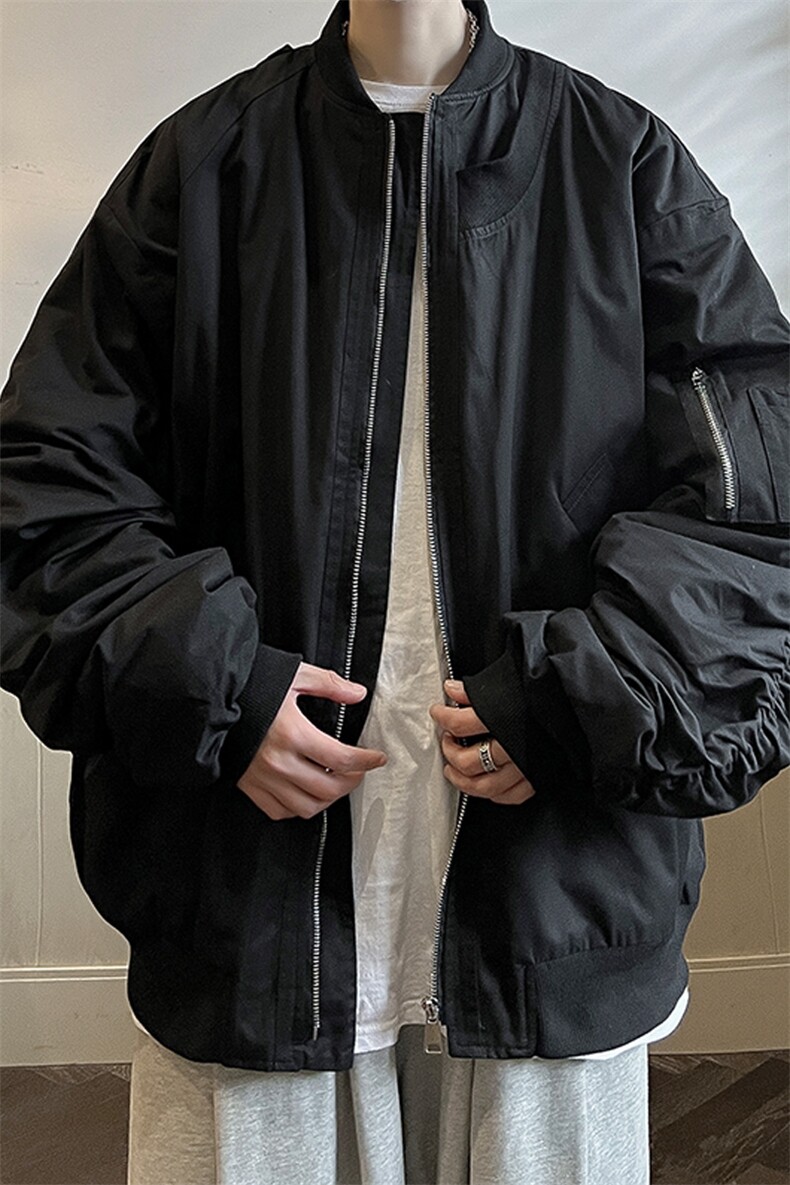 飞行员夹克男解构设计棒球领短外套男XH24-P70,男装夹克,电商B367