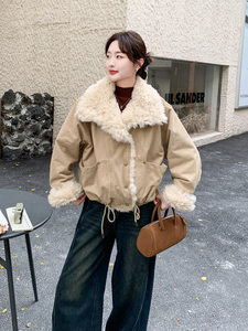 25冬季新款 韩版立领牛仔工装派克服 2B138-805-P220K330图片