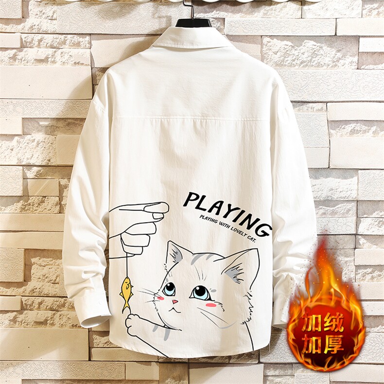 CS15129-P38加绒款-P48长袖衬衫男士大码宽松衬衣男寸衫男寸衣，男装衬衫，电商A040A