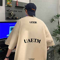 抖音得物二开现货220克夏装重磅美式高街宽松短袖t恤MT174，男装T恤，电商A486-1
