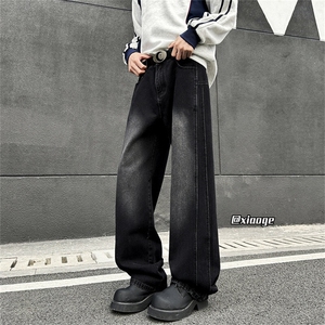 XZ616 春季重磅水洗缉明线美式百搭休闲牛仔长裤 TY2016 P65控78图片