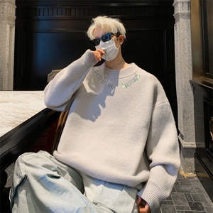 高质量！秋冬季半高领毛衣男士加绒加厚线衣针织衫男DMY539-特P38图片