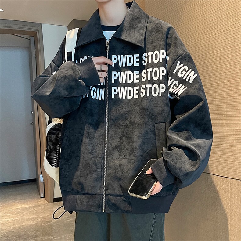 春秋季皮衣外套男女同款新款美式夹克XZ102B-1-JK2539P90，男装皮衣，星座102B-1